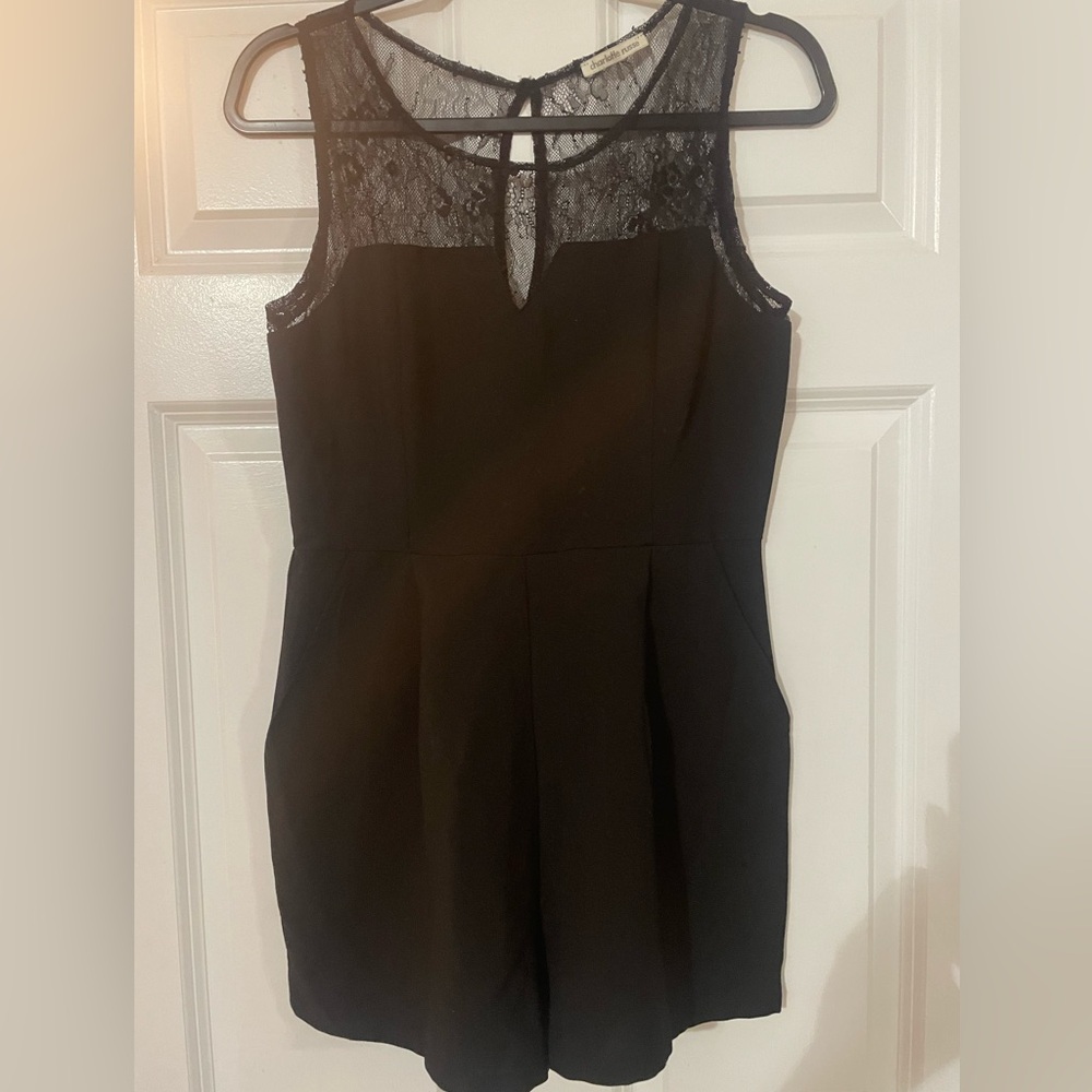 Elegant Black Lace Women's Dress